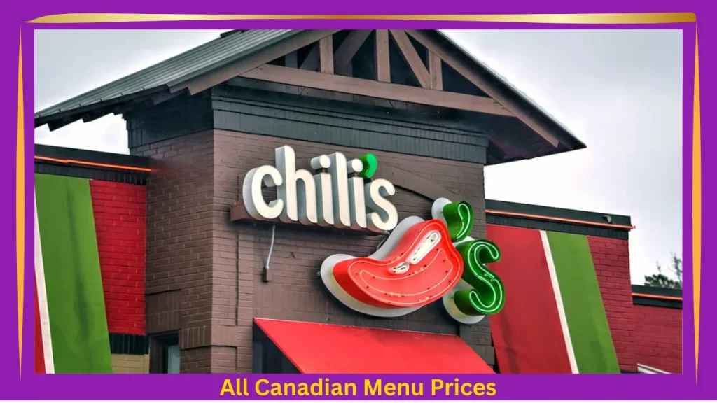 Chili's Grill & Bar Menu With Prices In Canada