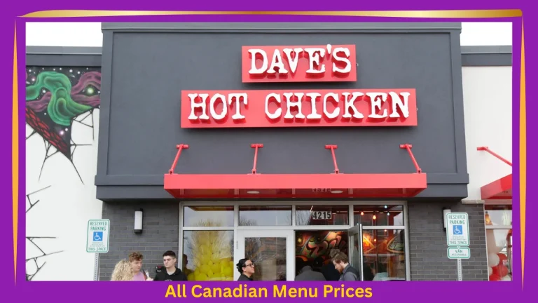 Dave's Hot Chicken Menu With Prices In Canada