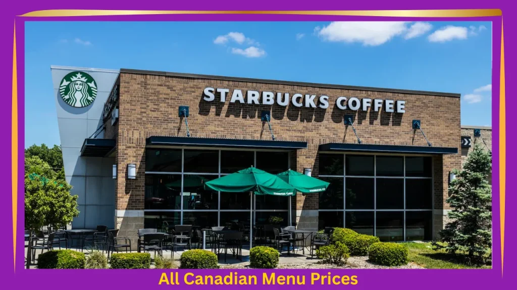 Starbucks Coffee Menu With Prices In Canada