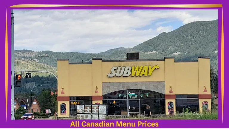 Subway Menu With Prices In Canada