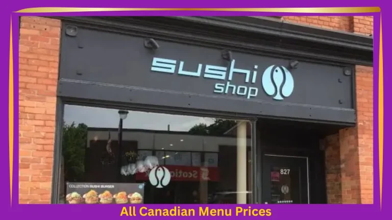 Sushi Shop Menu With Prices In Canada