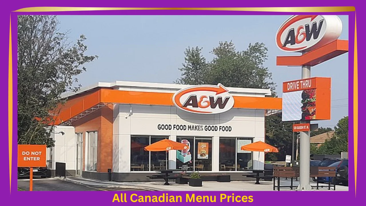 A&W Menu With Prices In Canada