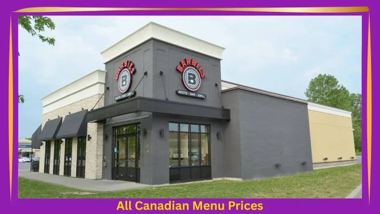 Barbies Grill Menu With Prices In Canada