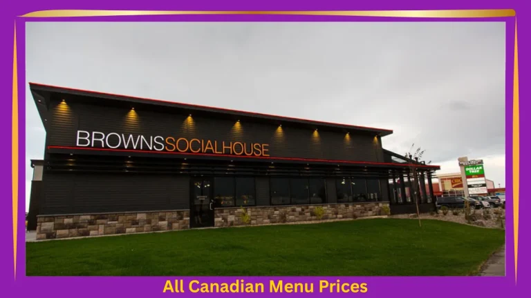 Browns Socialhouse Menu With Prices In Canada