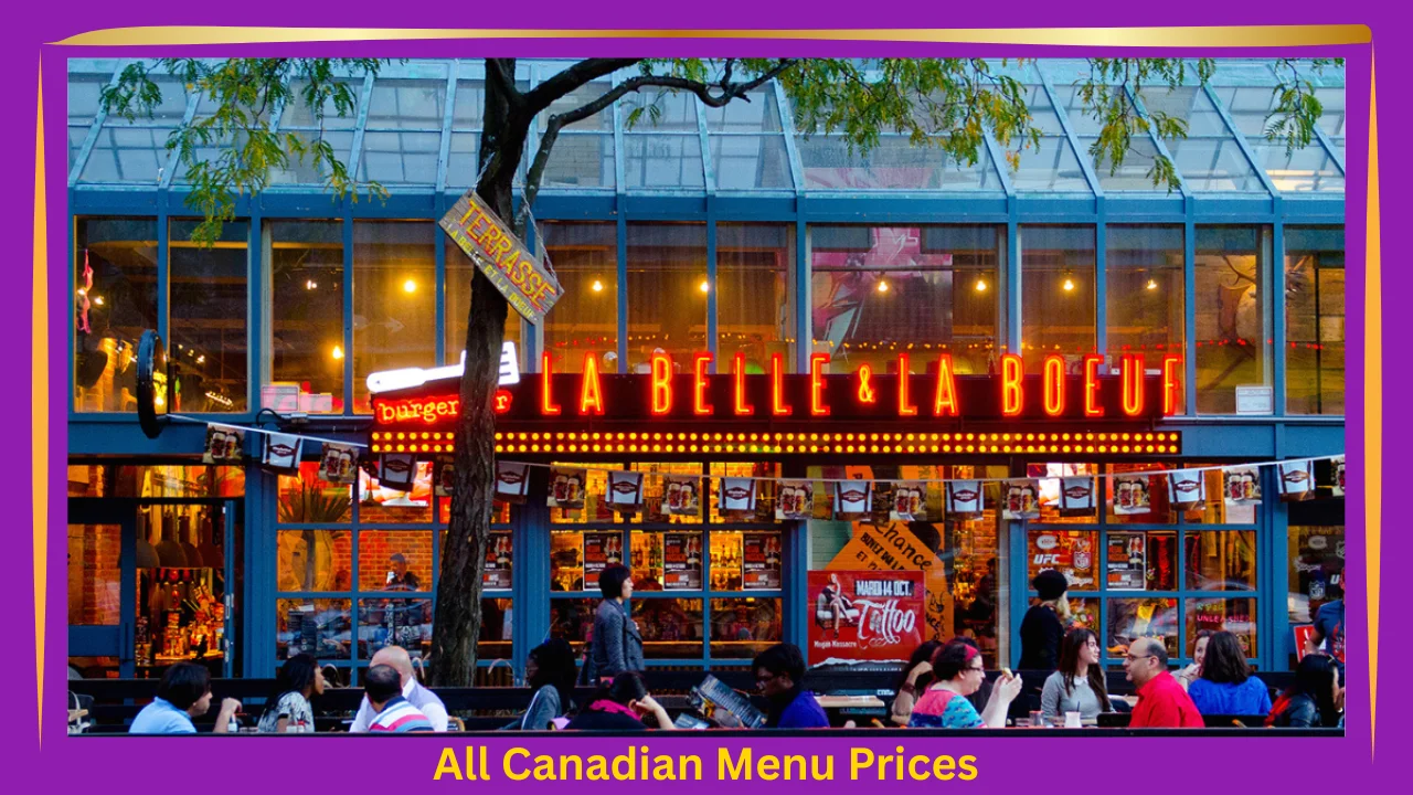 All Canadian Menu Prices 1 La Belle et La Boeuf Menu With Prices In Canada