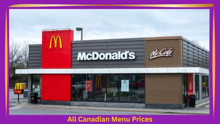 McDonald's Menu With Prices In Canada