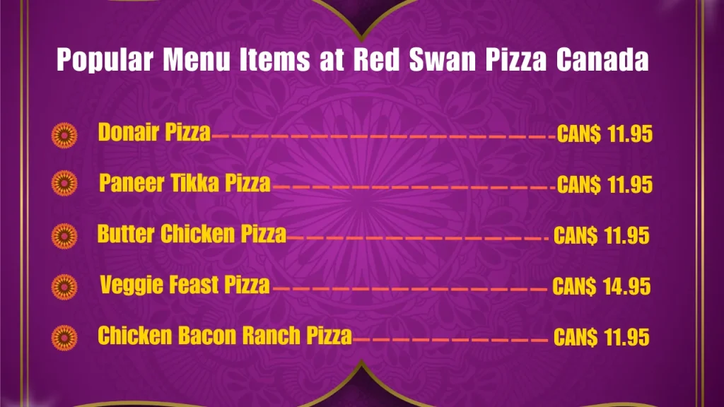 Red Swan Pizza Menu Prices In Canada 2 Most Popular Menu Items at Red Swan Pizza