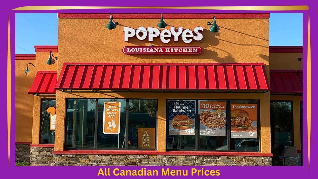All Canadian Menu Prices 4 Popeyes Menu Canada