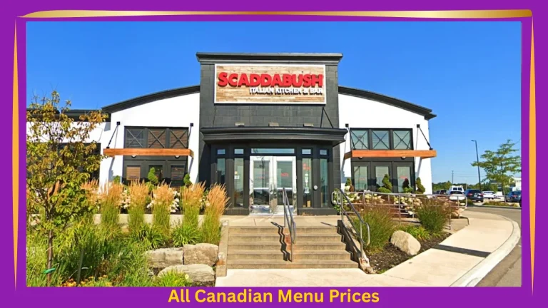 Scaddabush Menu With Prices In Canada