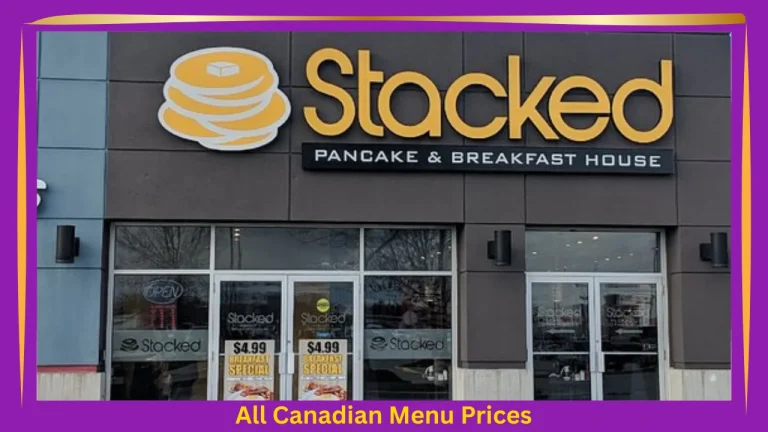 Stacked Menu With Prices In Canada