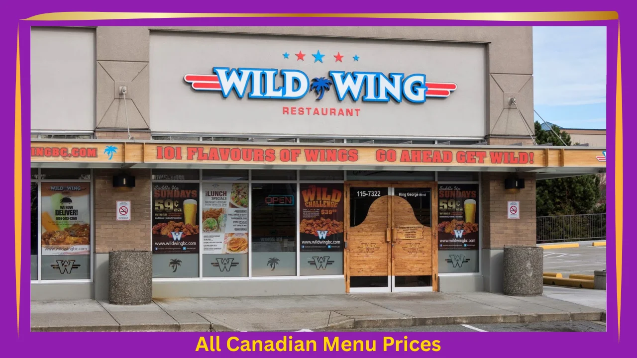 Wild Wing Menu With Prices In Canada