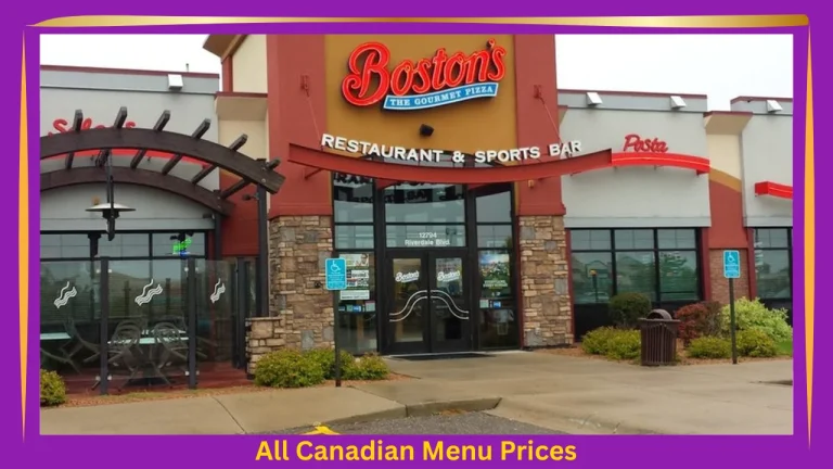Boston Pizza Menu With Prices In Canada