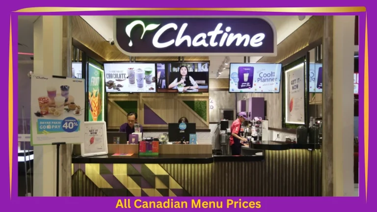 Chatime Menu With Prices In Canada
