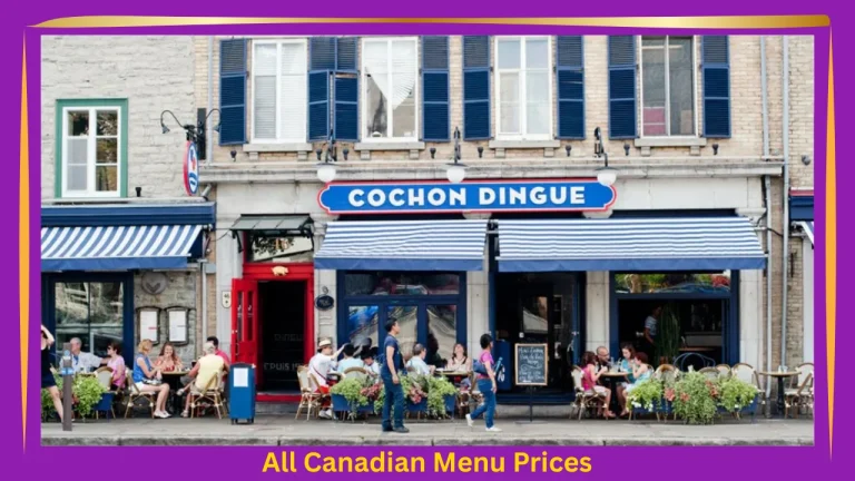 Cochon Dingue Menu With Prices In Canada