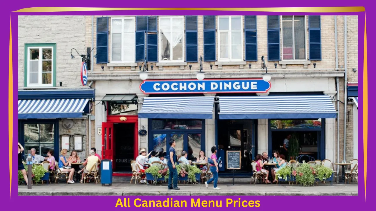 Cochon Dingue Menu With Prices In Canada