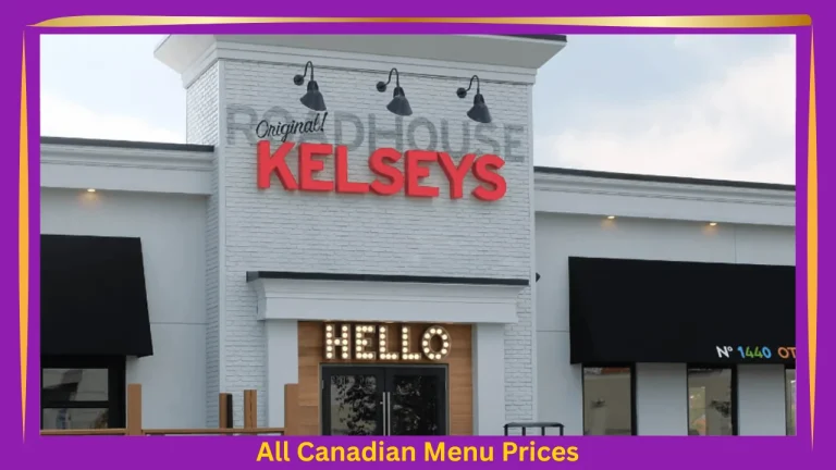 Kelseys Menu With Prices In Canada