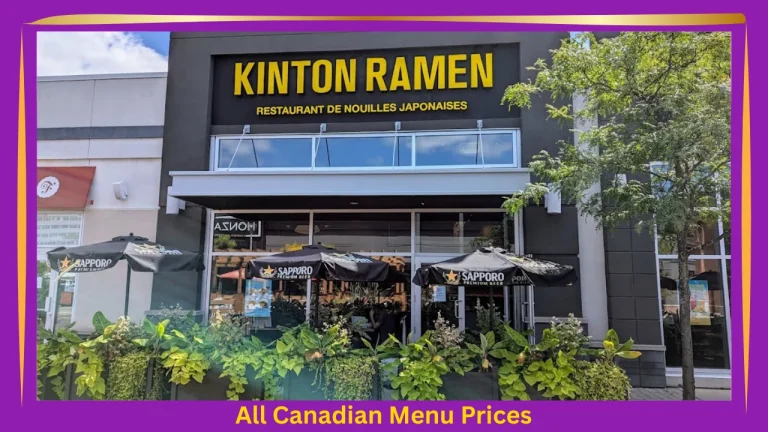 Kinton Ramen Menu With Prices In Canada