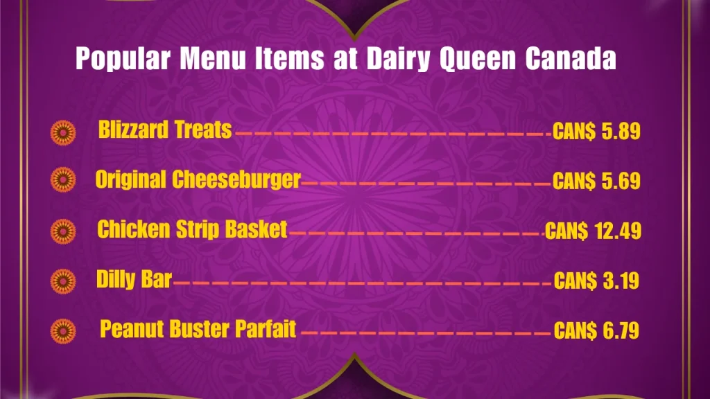 Most Popular Dairy Queen Menu Items in Canada