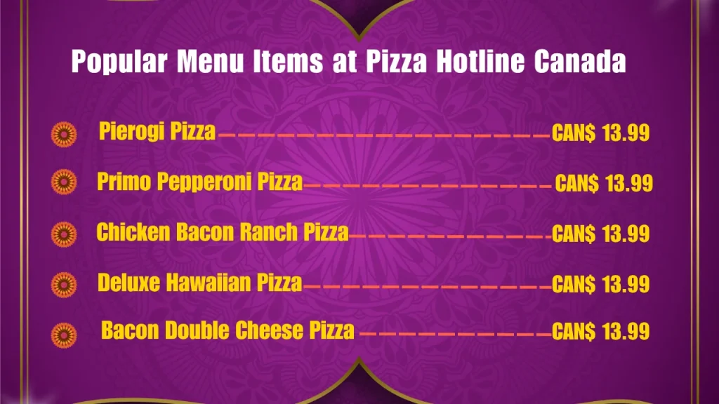 Pizza Hotline Menu Prices In Canada 2 Most Popular Menu Items at Pizza Hotline in Canada