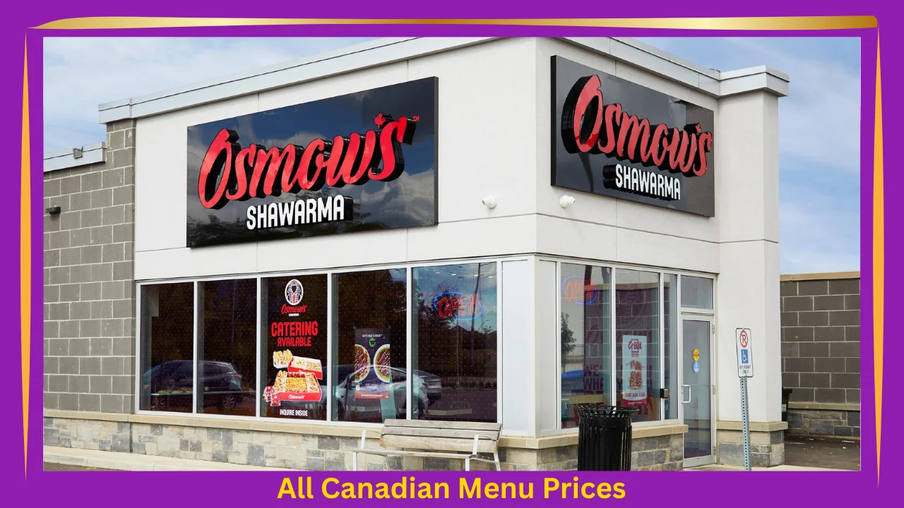 Osmow's Menu With Prices In Canada