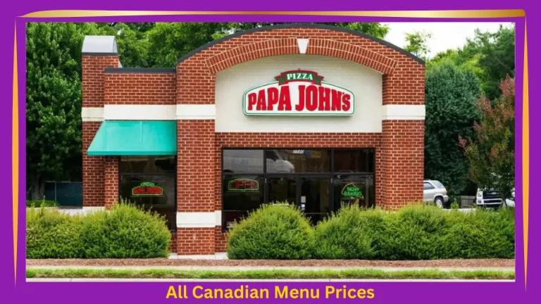 Papa John's Menu With Prices In Canada
