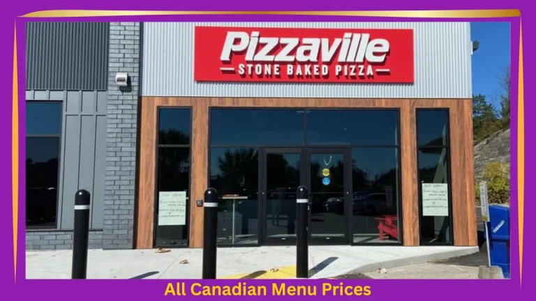 Pizzaville Menu With Prices In Canada