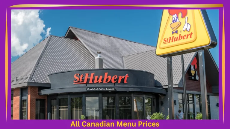 St Hubert Menu With Prices In Canada