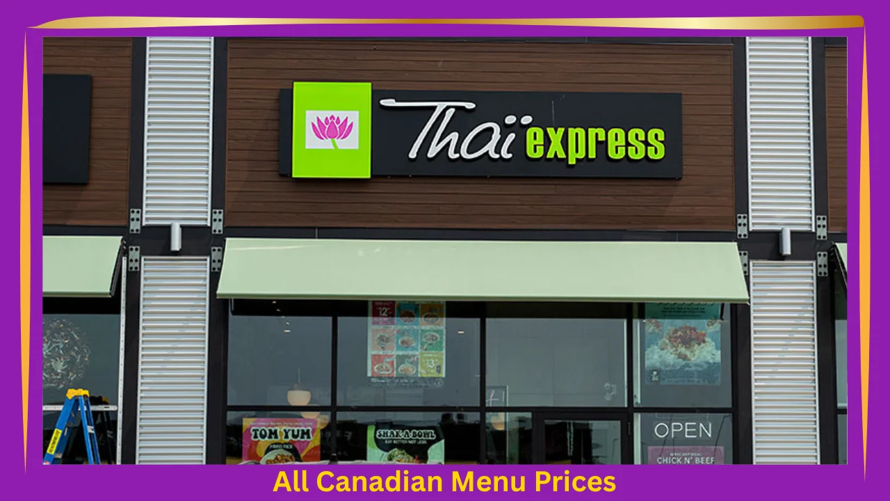 Thai Express Menu With Prices In Canada