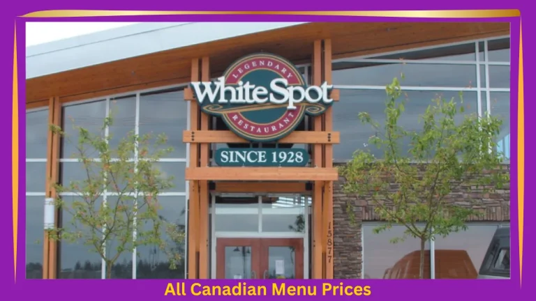 White Spot Menu With Prices In Canada