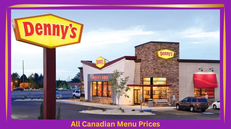 Denny's Menu With Prices In Canada
