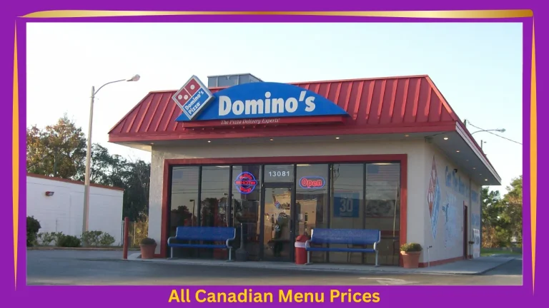 Domino's Pizza Menu Prices In Canada
