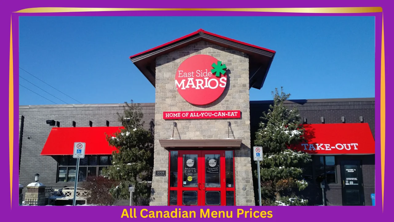 East Side Mario's Menu Prices In Canada