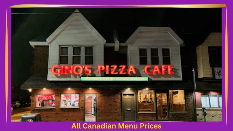 Gino's Pizza Menu With Prices In Canada
