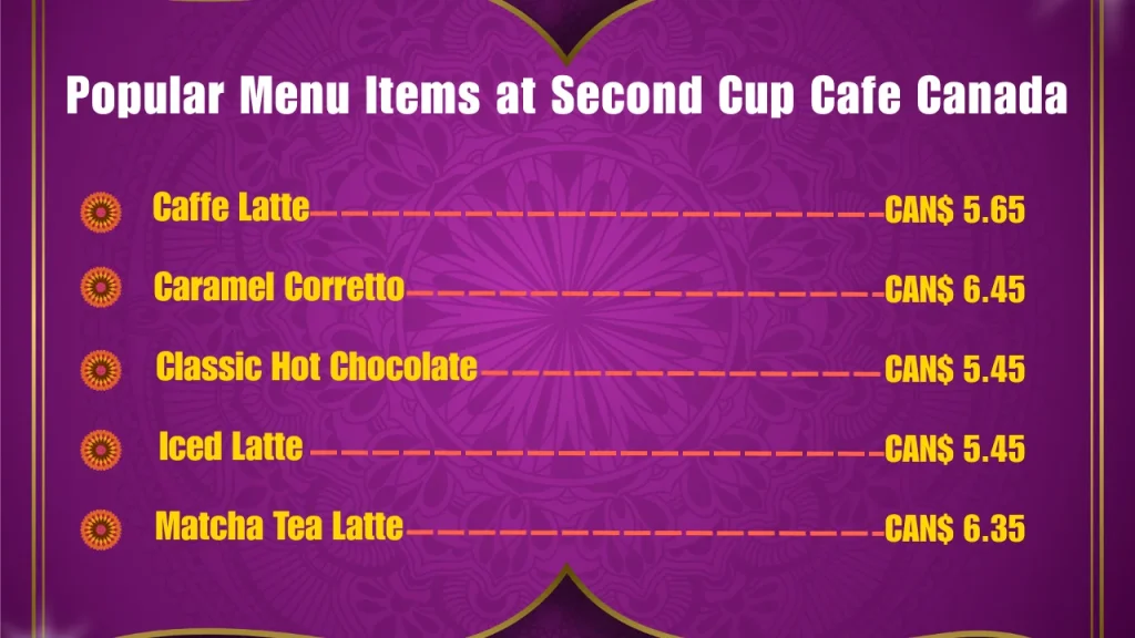 Second Cup Cafe Menu Prices In Canada 2 Most Popular Second Cup Cafe Menu Items in Canada
